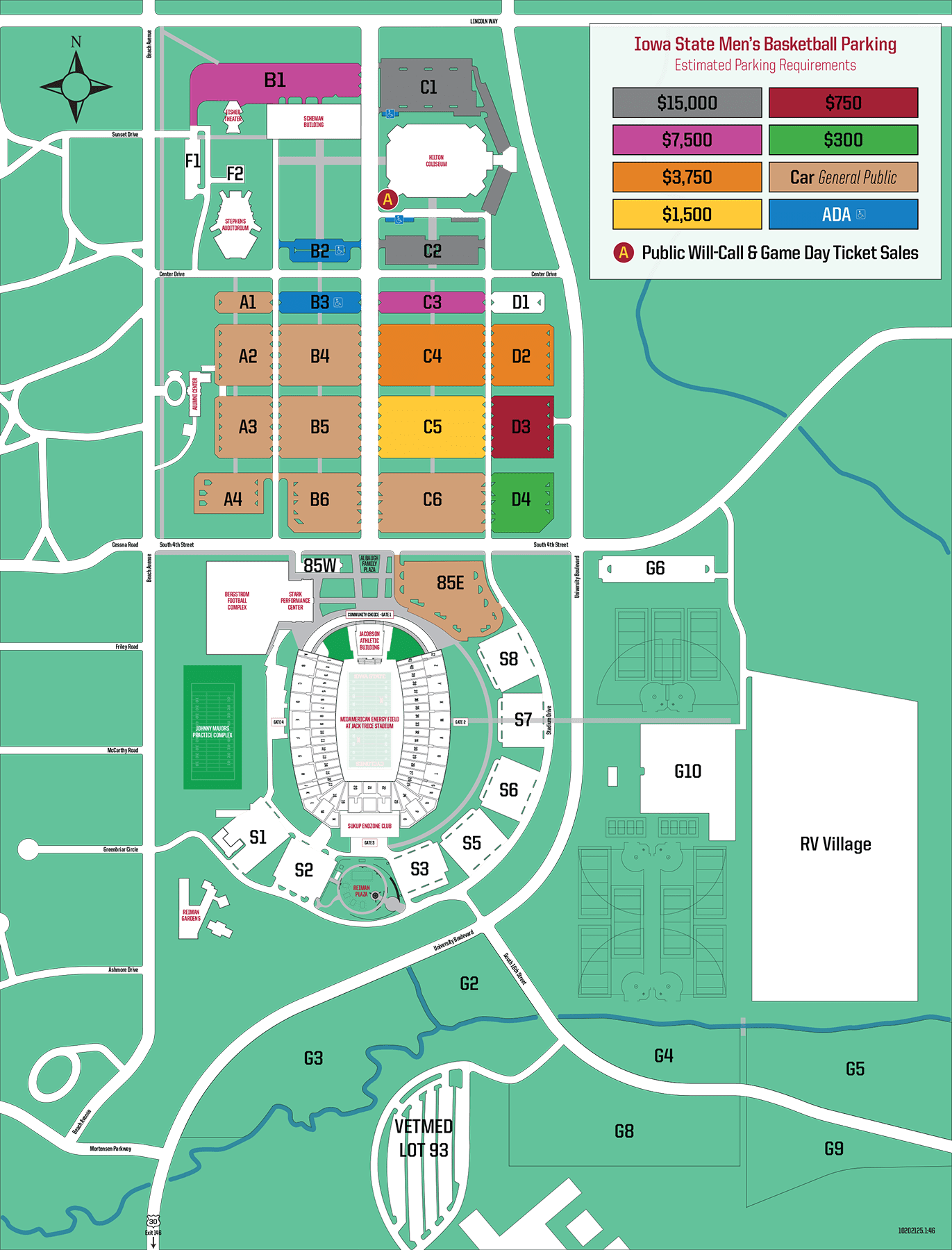 Mens Basketball Parking