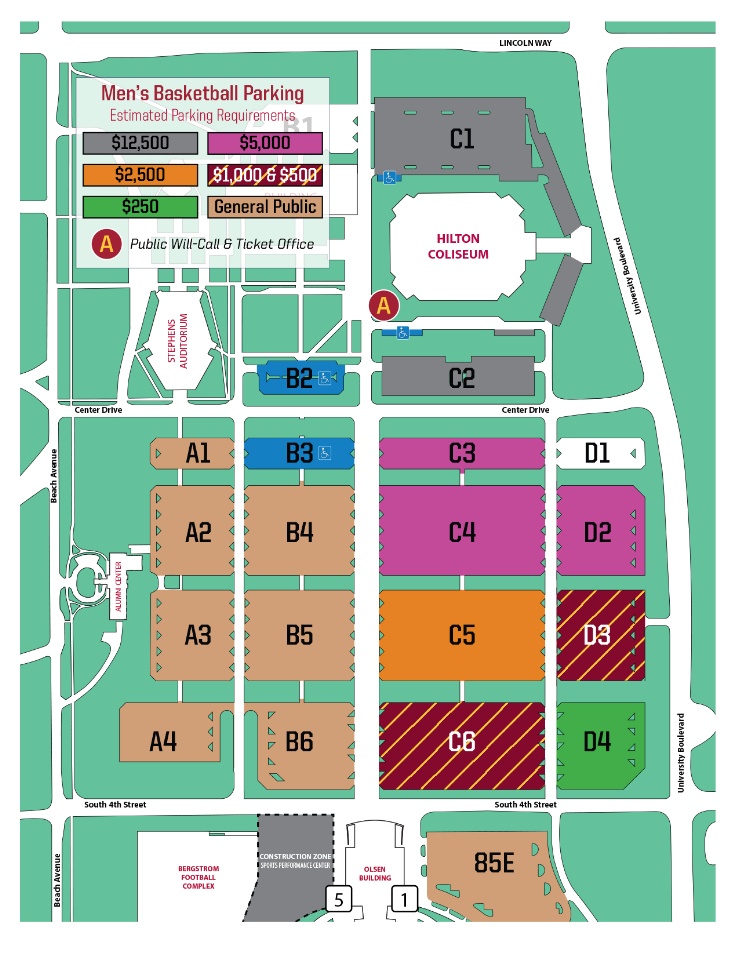 Jack Trice Stadium Parking Map - The Ozarks Map