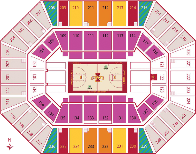 Mens Basketball Seating Chart