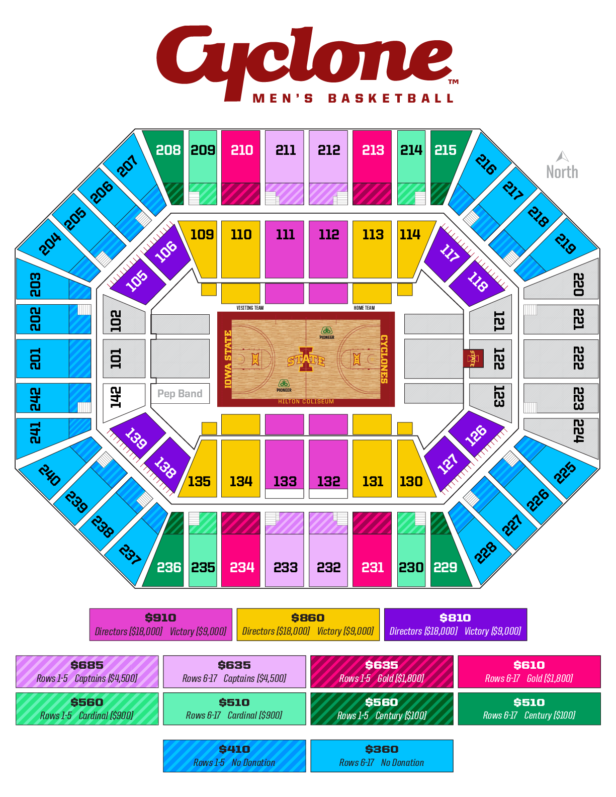 Mens Basketball Seating Chart