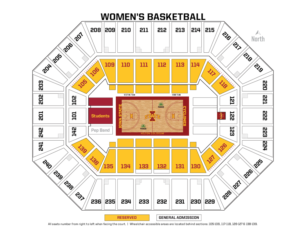 Womens Basketball Seating Chart