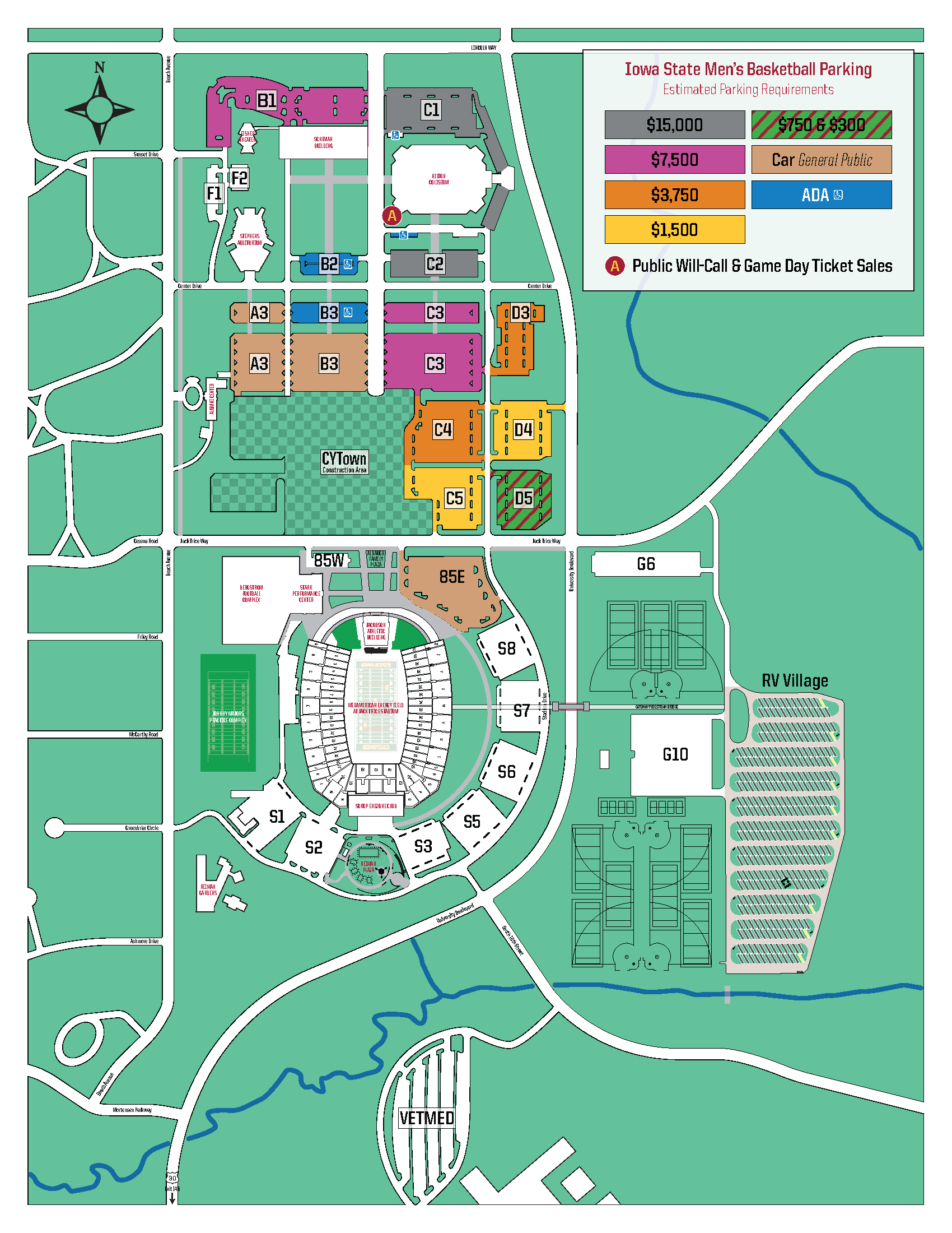 Mens Basketball Parking
